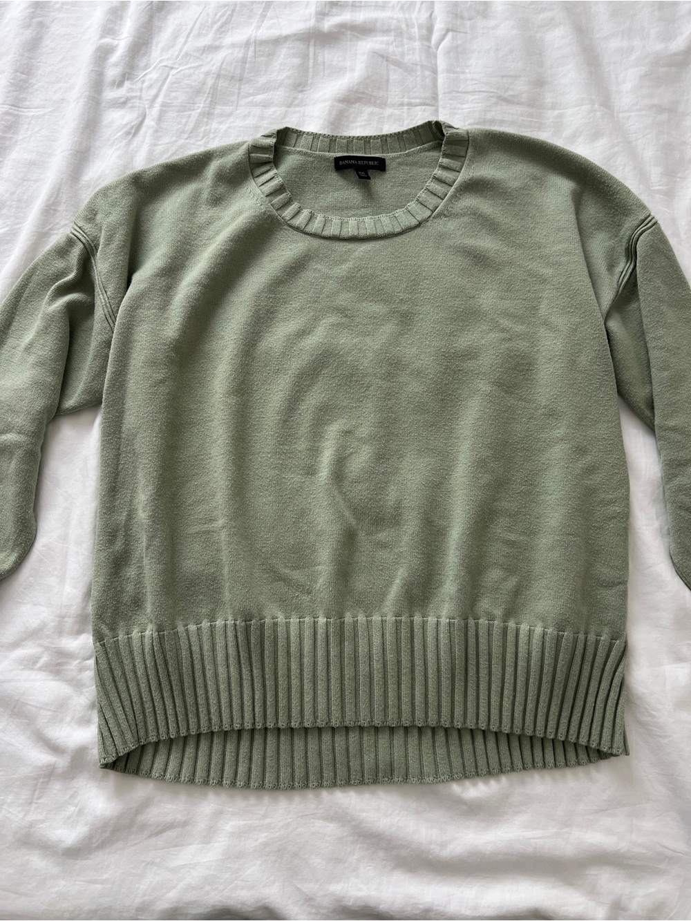Banana Republic Sage Green Oversized Knit Sweater XXL - Picture 5 of 8
